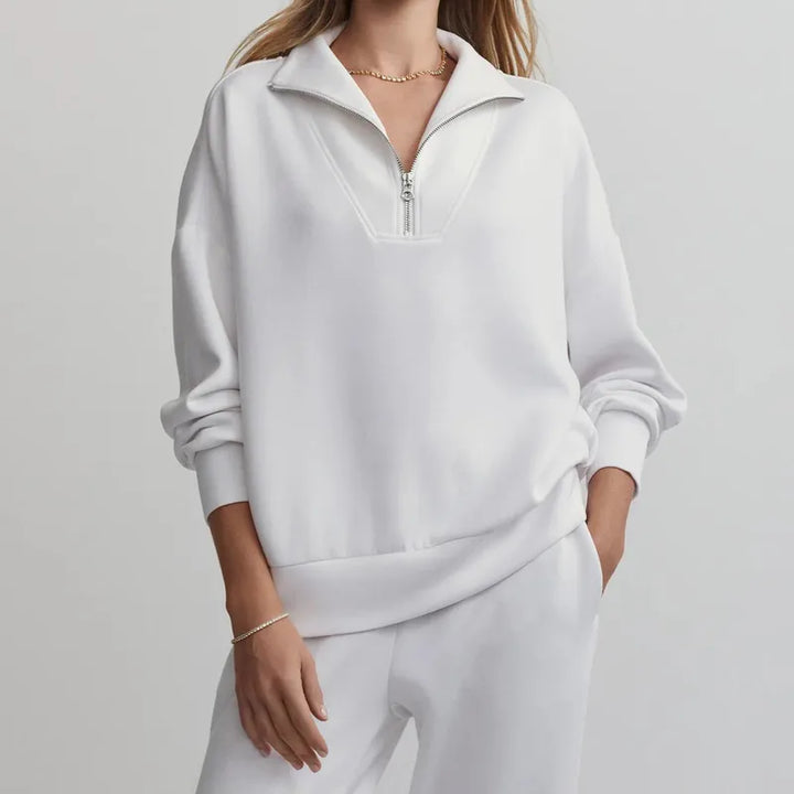 Varley Hawley Zip Sweat - White