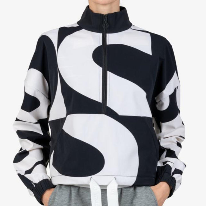 Sportalm Monogram Print Pullover Top - Black/White