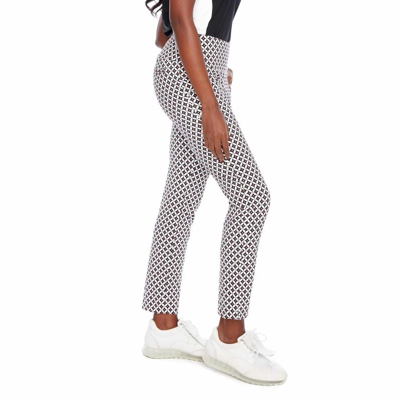 Swing Control Jetsons Ankle Pants (28") - Black/White/Coral