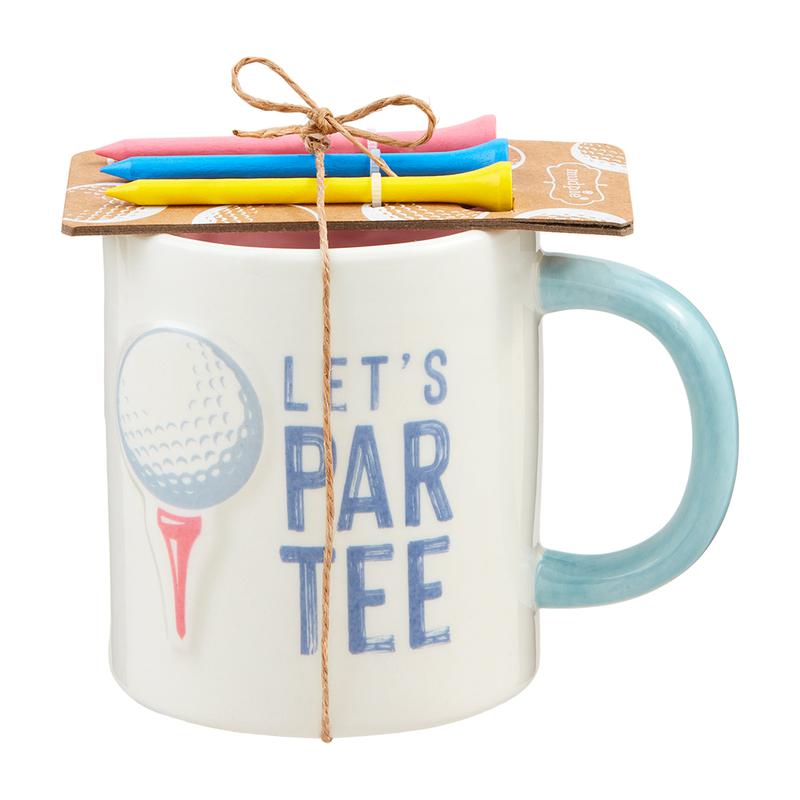 Mud Pie Mug & Golf Tee Set - White