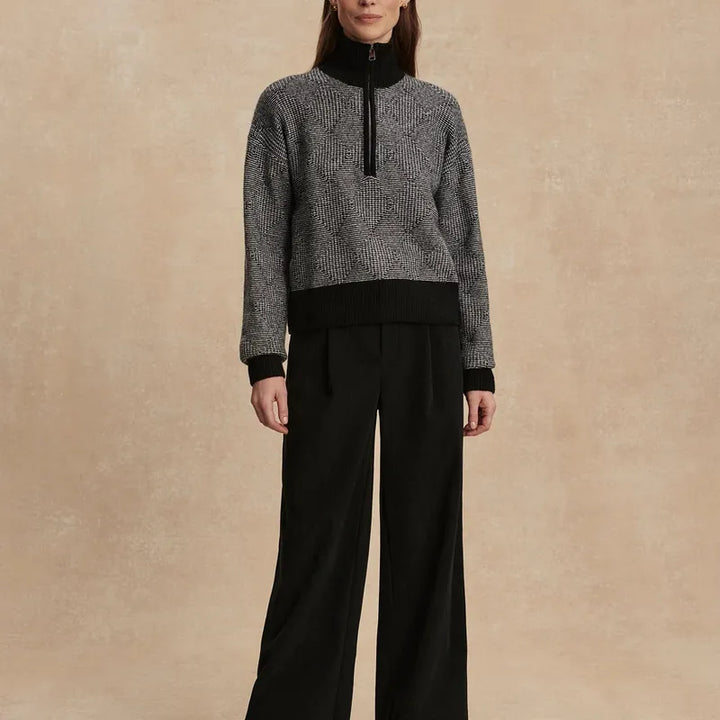 Varley Aldridge Zip Sweater - Black