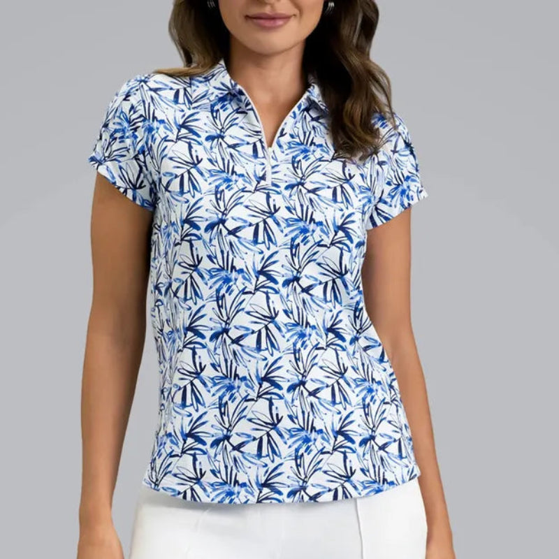 IBKUL Norma S/S Polo - Peri Blue