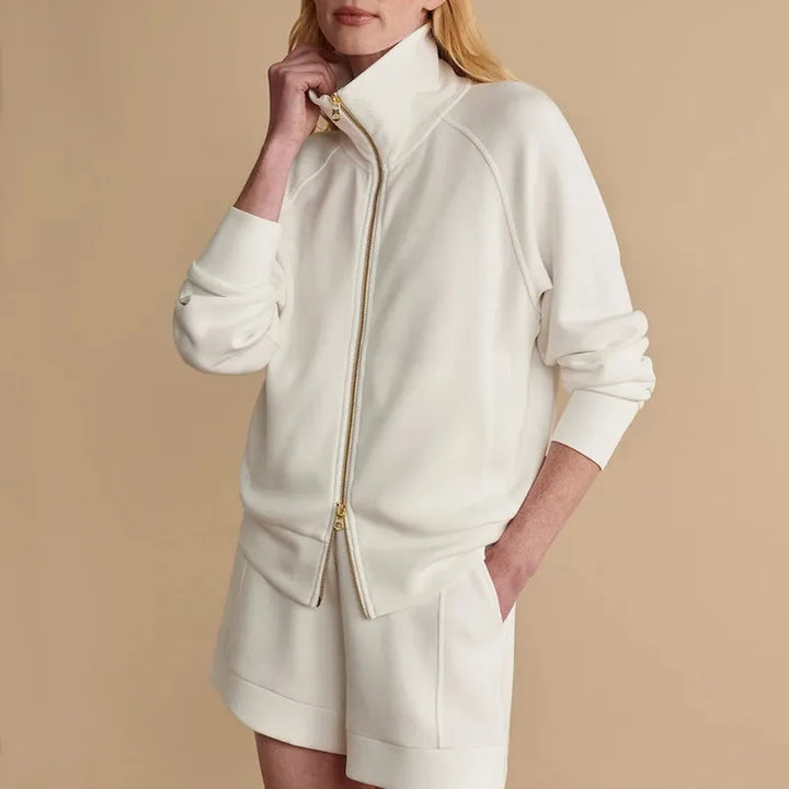 Varley Tyde Zip Sweat - White