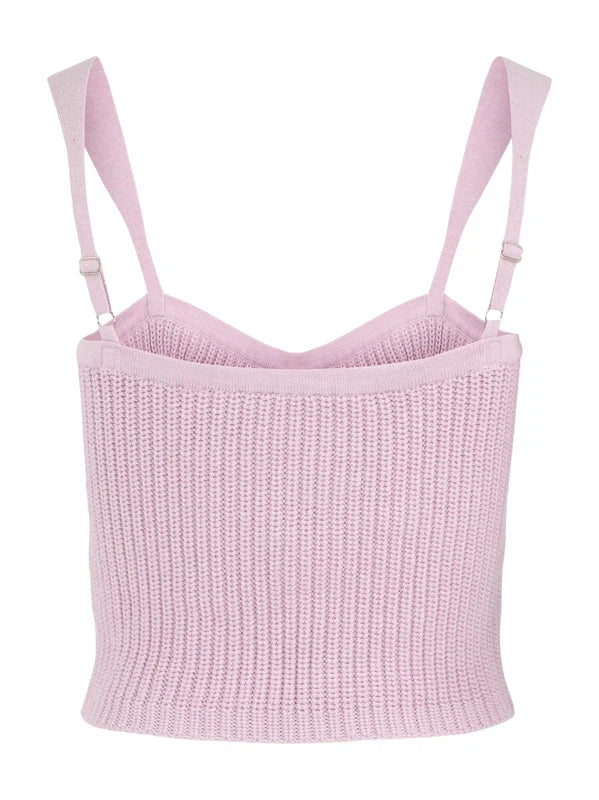 Autumn Cashmere Shaker Bralette - Violet