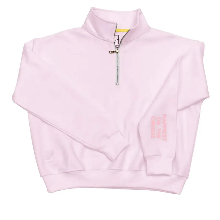 CourtLife Happiest On The Golf Course Quarter Zip Sweatshirt - Various Colours