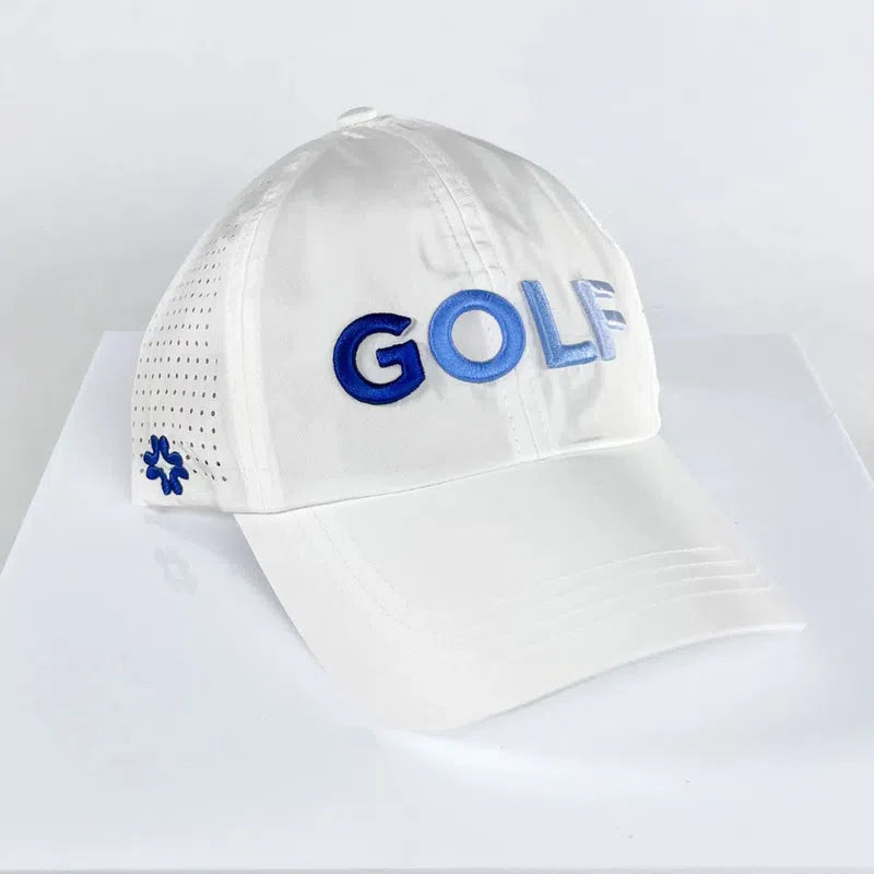 Vimhue Golf Puff Ombre Hat - White/Blue
