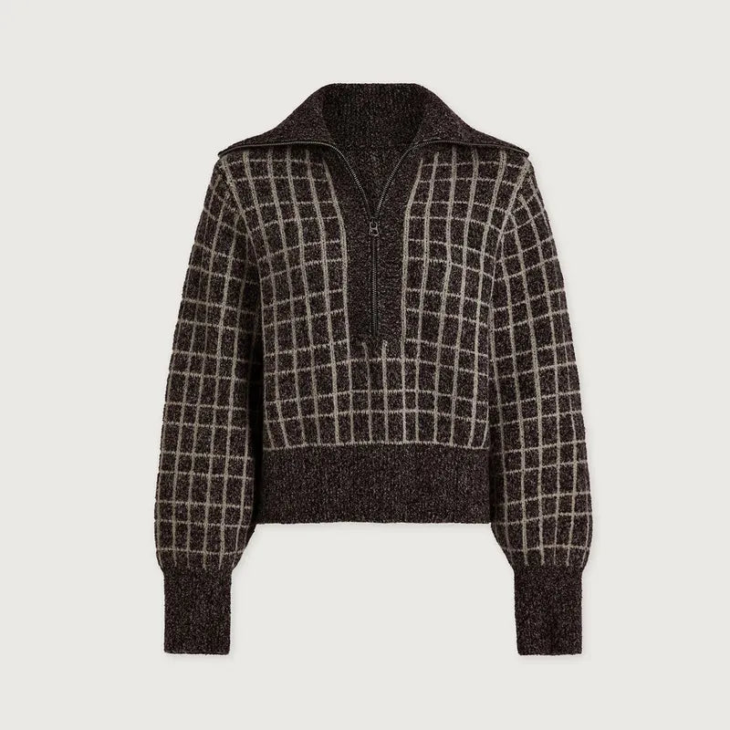 Varley Furley Zip Sweater - Charcoal Marl