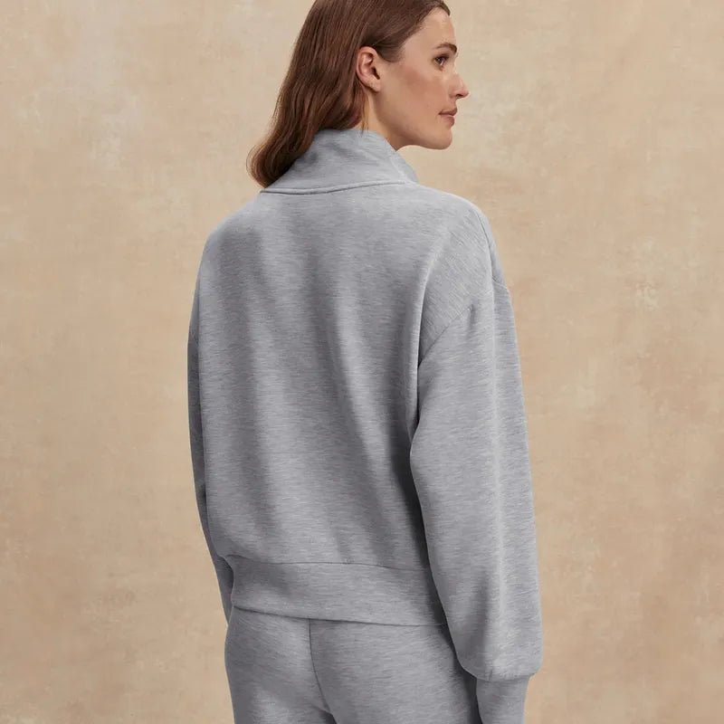 Varley Davidson Sweat - Mid Blue Marl