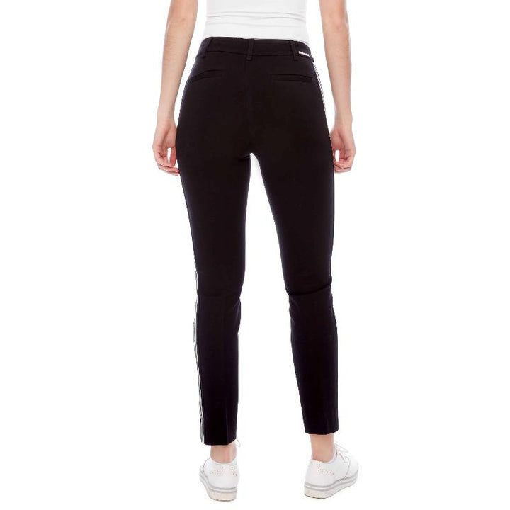 Swing Control Side Stripe Ponte Pant(30") - Black