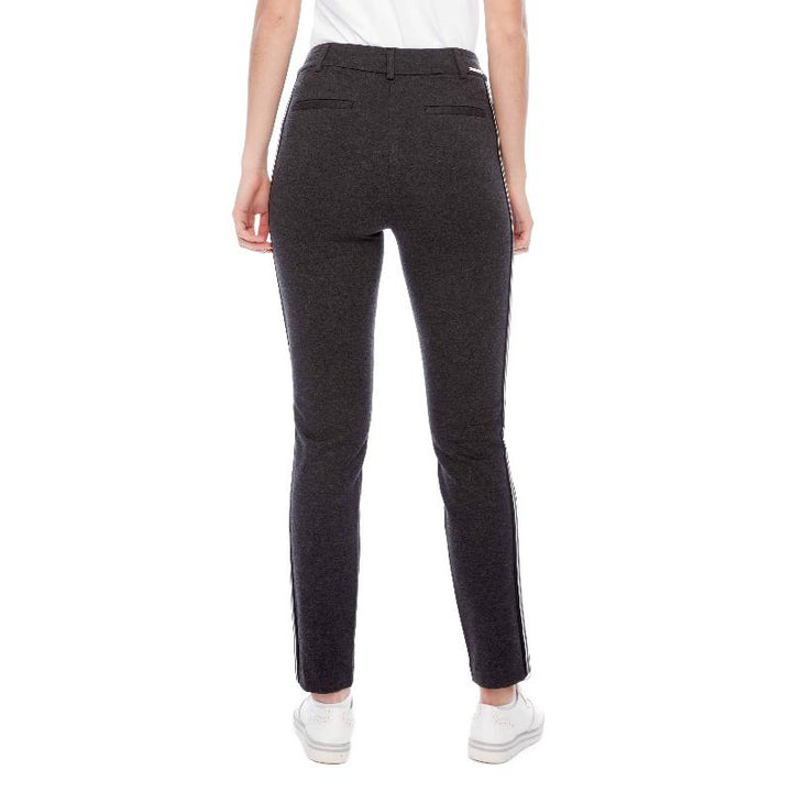 Swing Control Side Stripe Ponte Pant(30") - Charcoal