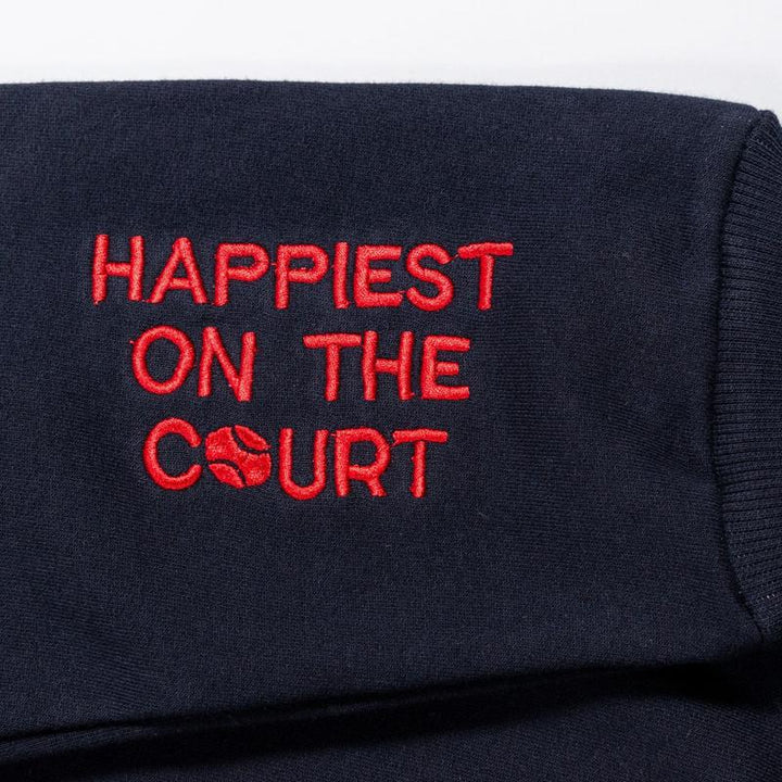 CourtLife Happiest on The Tennis Court Zip Sweatshirt - Various Colours