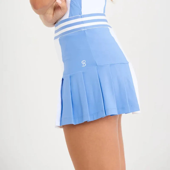 Sofibella Kaleidoscope HI-Waist Skort (14") - White/Periwinkle