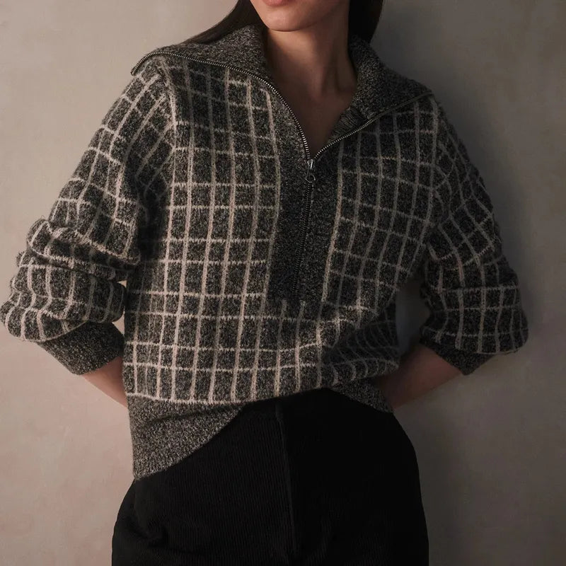 Varley Furley Zip Sweater - Charcoal Marl