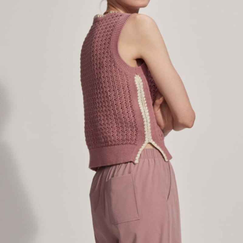 Varley Delaney Knit Vest - Woodrose