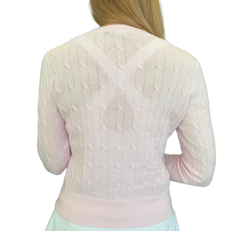 Alashan Cashmere April Cable Cardigan - Pink Sugar