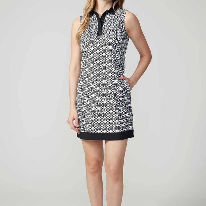 Swing Control Velocity S/L Dress - Black/White