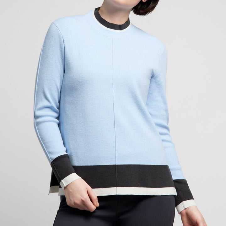 Atelier by Lyse Spenard Mock Sweater - Blue