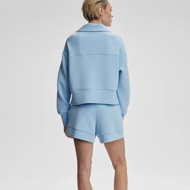 Varley Davenport Zip Sweat - Airy Blue