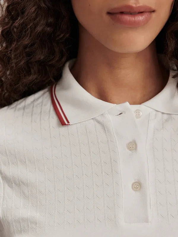 Varley Mickey Seamless Polo - White