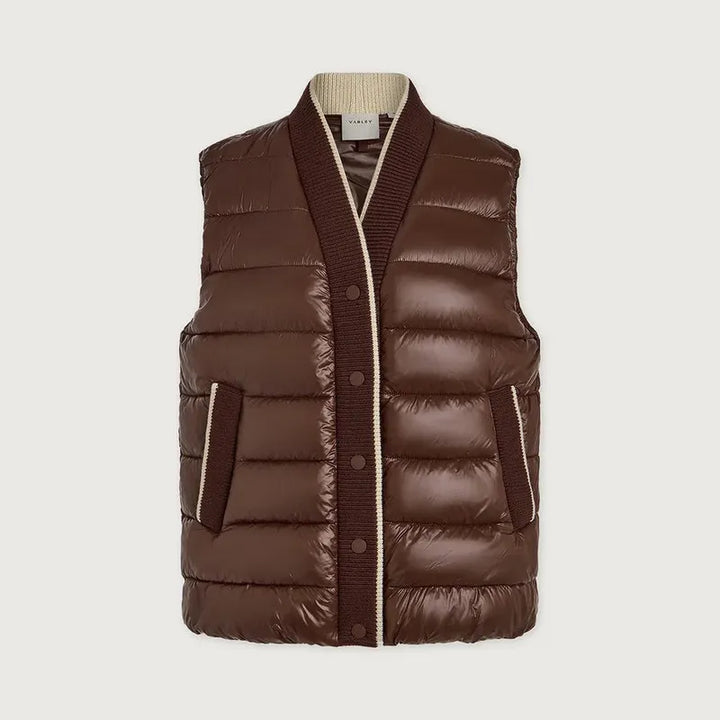 Varley Colwyn Boxy Gilet - Brown Stone