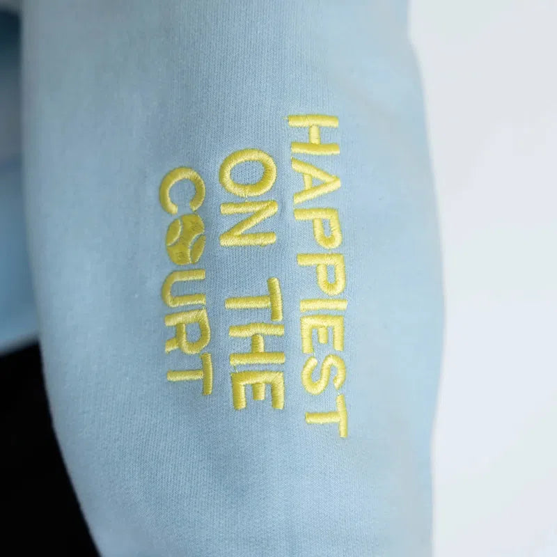CourtLife Happiest on The Tennis Court Zip Sweatshirt - Various Colours
