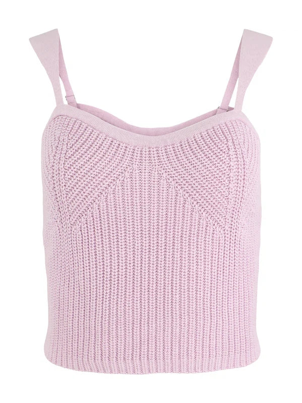 Autumn Cashmere Shaker Bralette - Violet