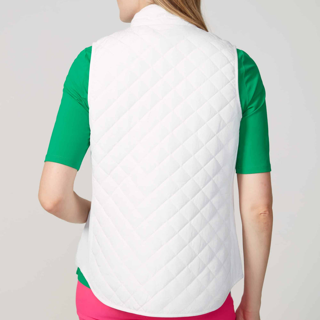 Swing Control Quilted Rib Vest - White