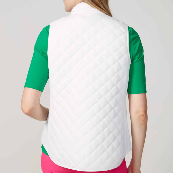 Swing Control Quilted Rib Vest - White