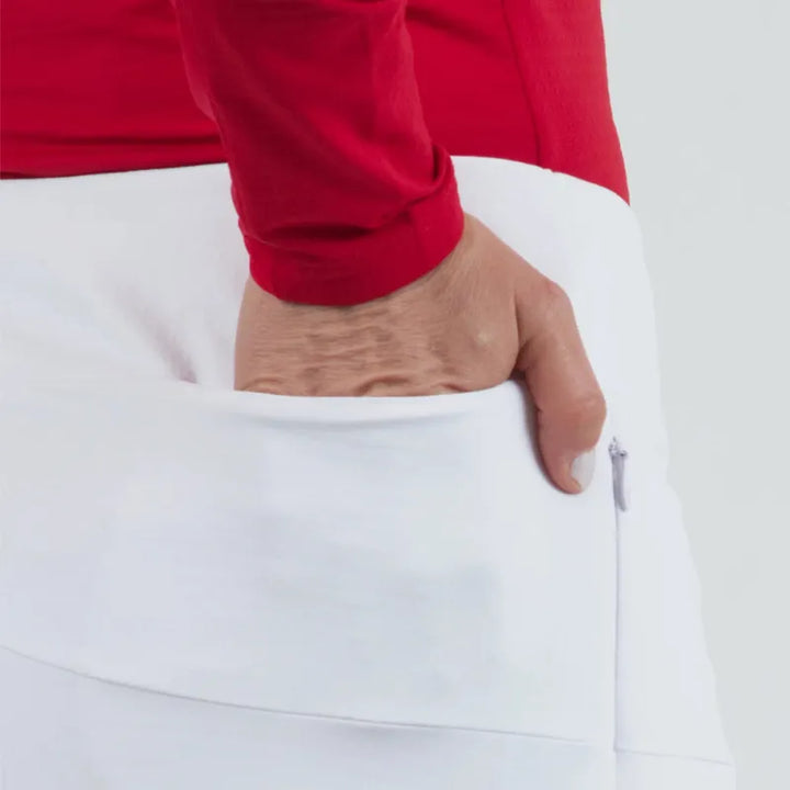 IBKUL Flounce Skort (16")- White