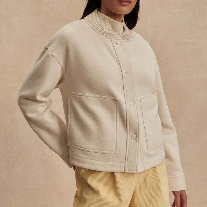 Varley Khai Cropped Jacket - Birch Marl