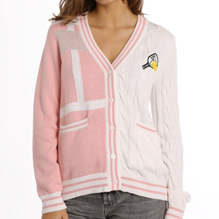 Minnie Rose Pickleball Cardigan - White