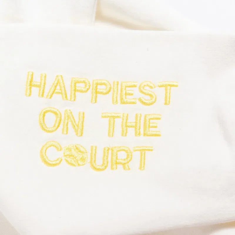 CourtLife Happiest on The Tennis Court Zip Sweatshirt - Various Colours