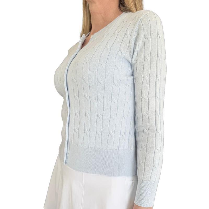 Alashan Cashmere April Cable Cardigan - Rain