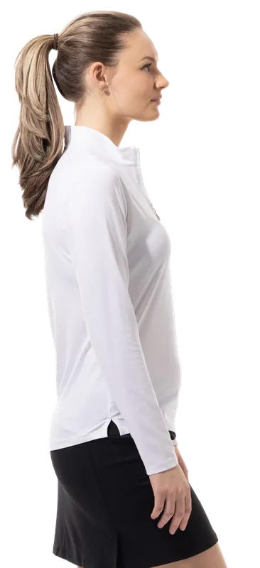 SanSoleil Sunglow L/S Mock - White