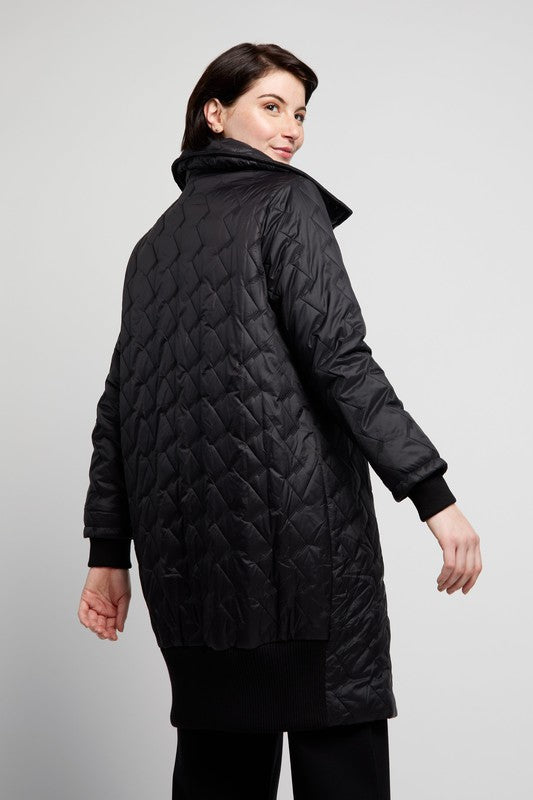 Atelier by Lyse Spenard Quilted Coat - Black