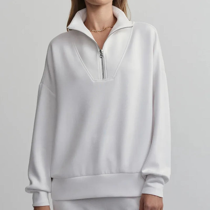 Varley Hawley Zip Sweat - White