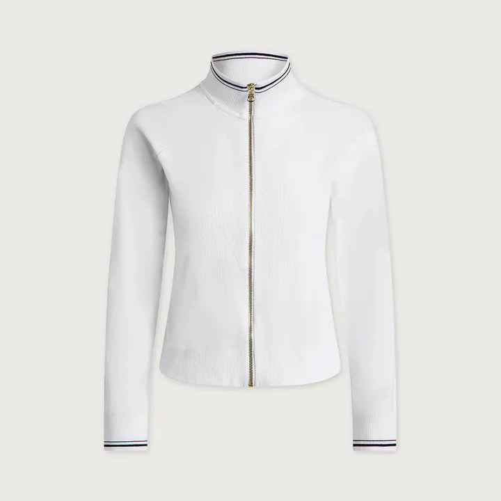 Varley Len Seamless Zip Top - White