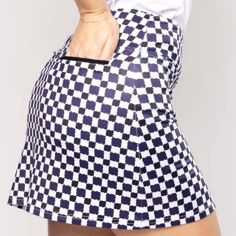 Golftini Grand Prix Pull-On Skort - Navy/White