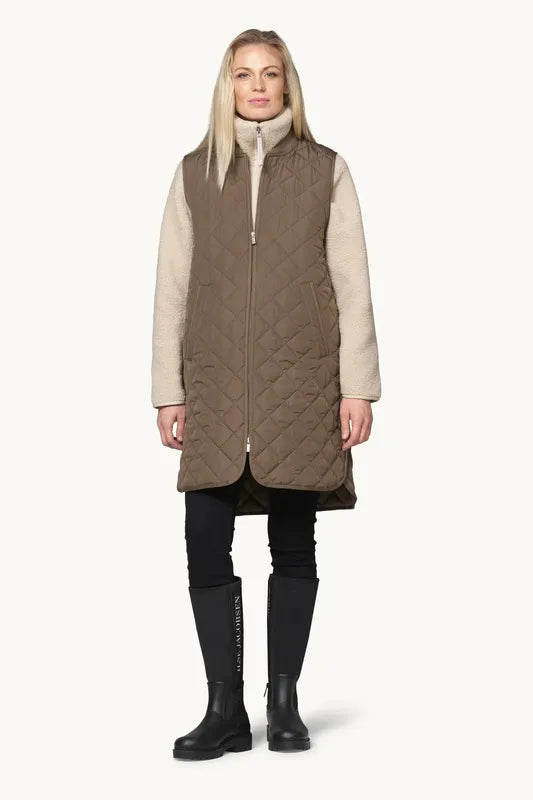 Ilse Jacobsen Quilted Vest - Mud