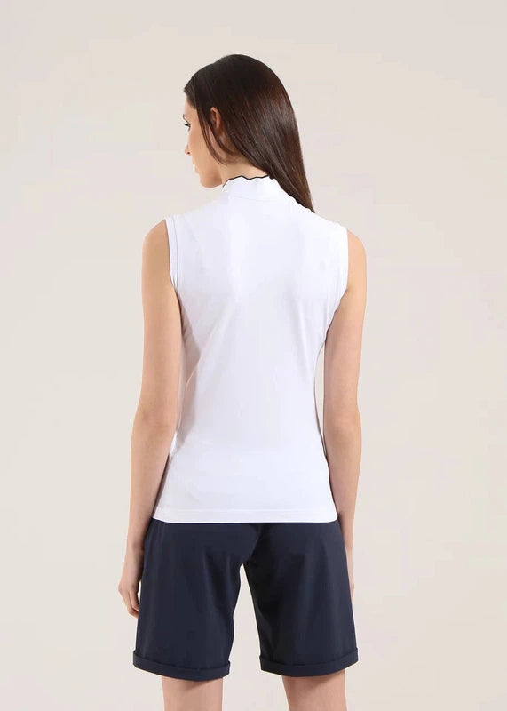 Chervò Asteroide S/L Mock Neck Top - White