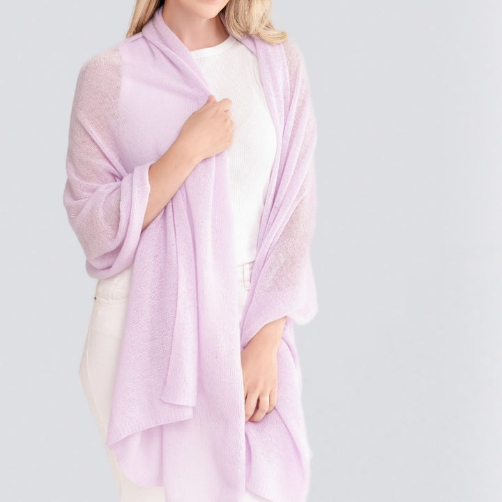 Alashan Cashmere Breezy Travel Wrap - Whisper