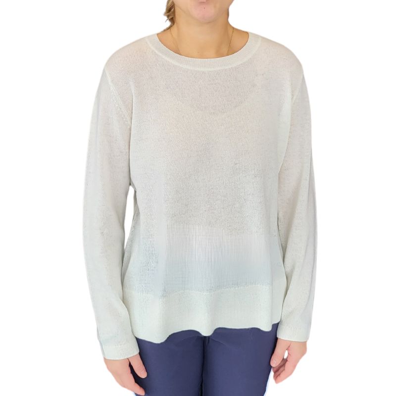 Alashan Cashmere Easy Crew Pullover - Chalk