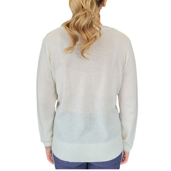 Alashan Cashmere Easy Crew Pullover - Chalk