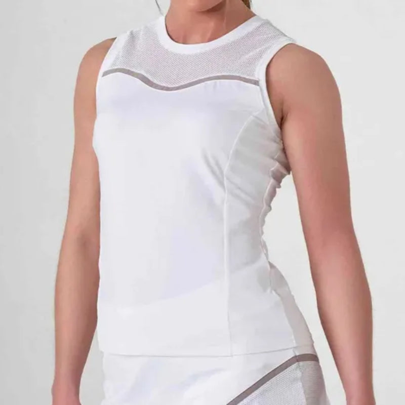 InPhorm Elise Tank - White/Latte