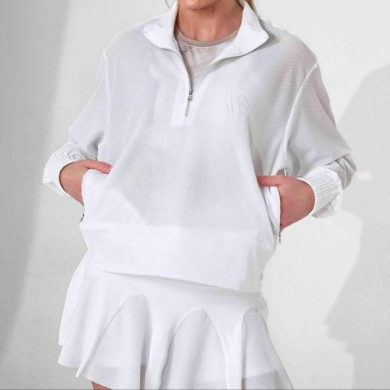InPhorm Baila Zip L/S Pullover - White