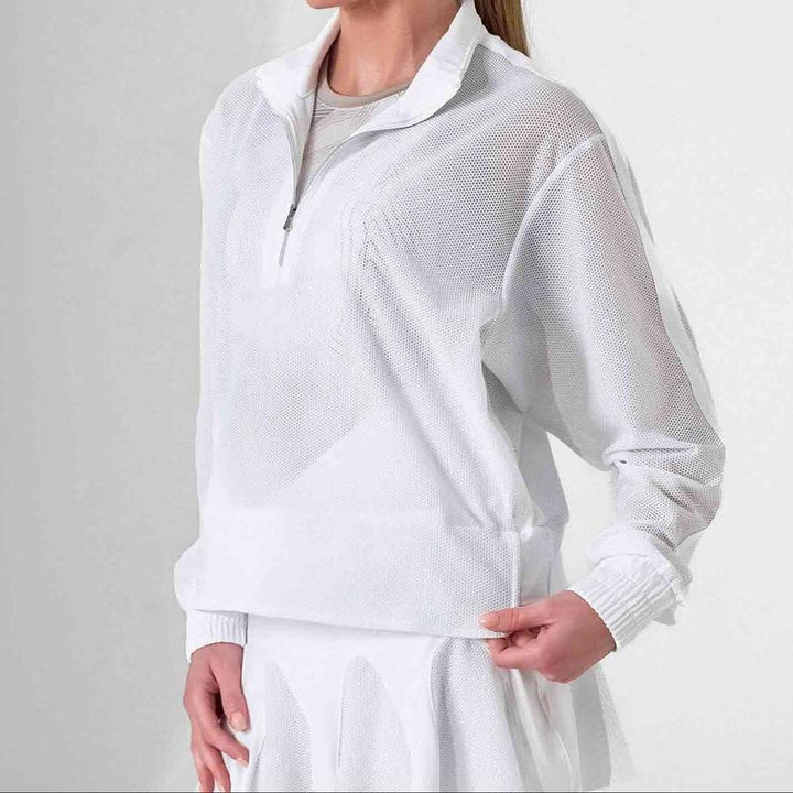 InPhorm Baila Zip L/S Pullover - White