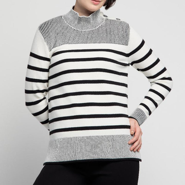 Atelier by Lyse Spenard Vest/Wrap - Black/Ivory