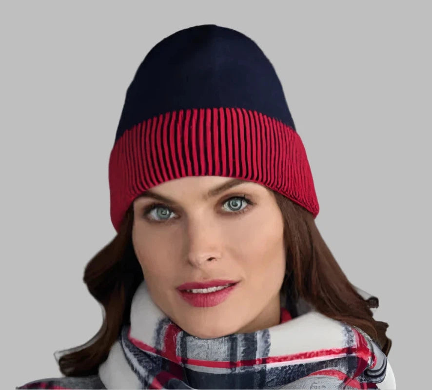 Atelier by Lyse Spenard Reversible Tuque - Navy/Berry