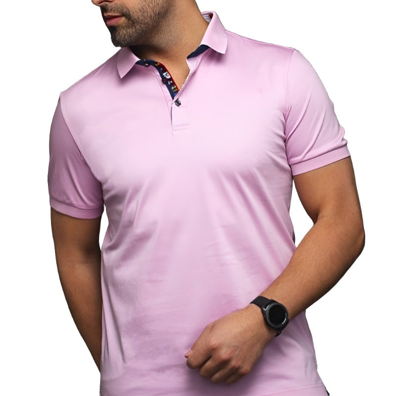 Au Noir Men's Eagle Polo - Pink