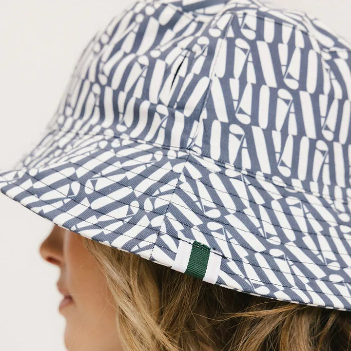 Fore All Austi Bucket Hat - Indigo/White Check